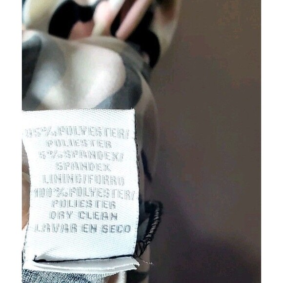 Retro Mod Geometric Print Midi Dress Sleeveless Pleated Waist Medium size 10 - Picture 6 of 12